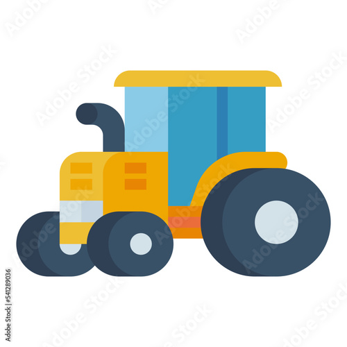 tractor flat icon