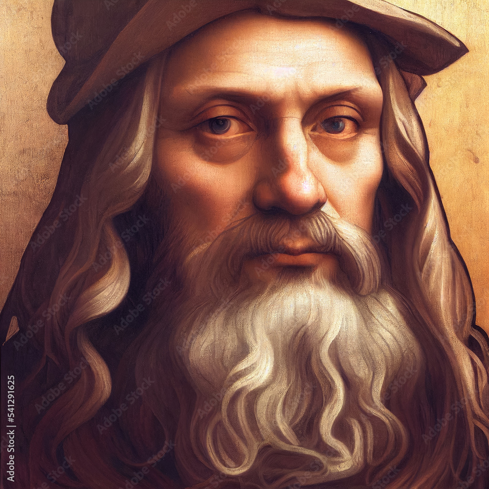 Digital oil painting portraits of the great inventor, and scientist