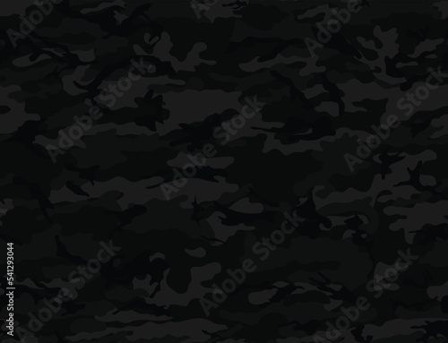  vector camouflage black background army night design seamless fabric