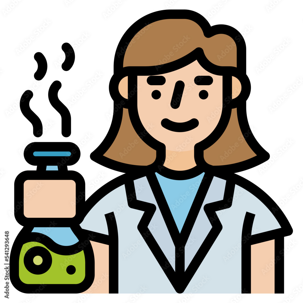 lab technician filled color line lab technician filled color line