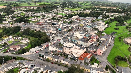 Aerial Video of Moville Town on the Wild Atlantic Way Co Donegal Coast Ireland  photo