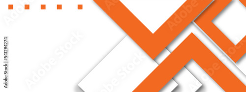 The stylized modern white and orange abstract geometric square background with shadow. Vector illustration. You can use for poster, flyer, template, banner, wallpaper.
