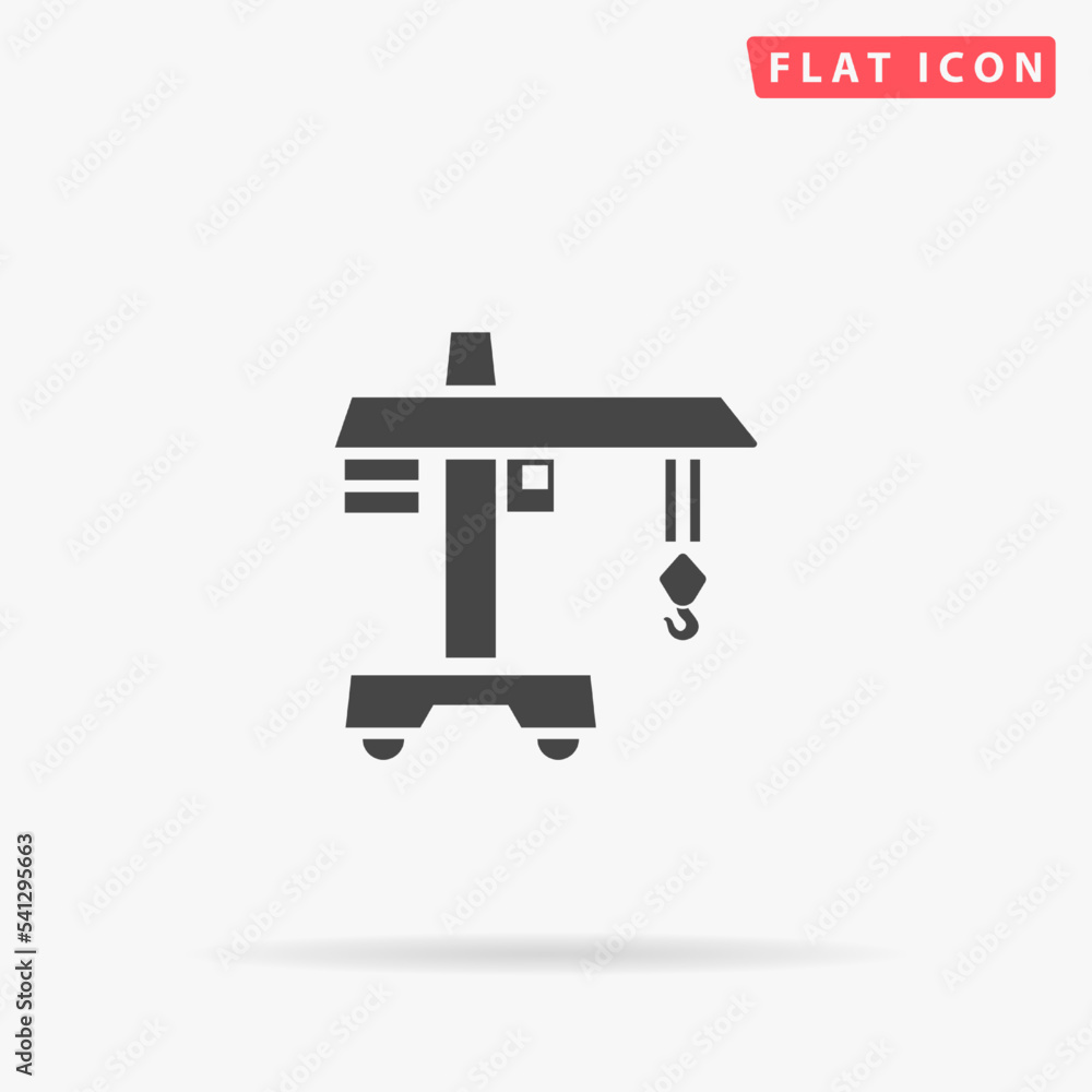 Crane flat vector icon. Hand drawn style design illustrations. Crane flat vector icon. Hand drawn style design illustrations.