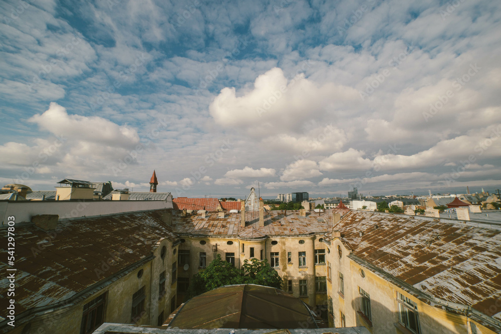 roofs of the city, city landscape