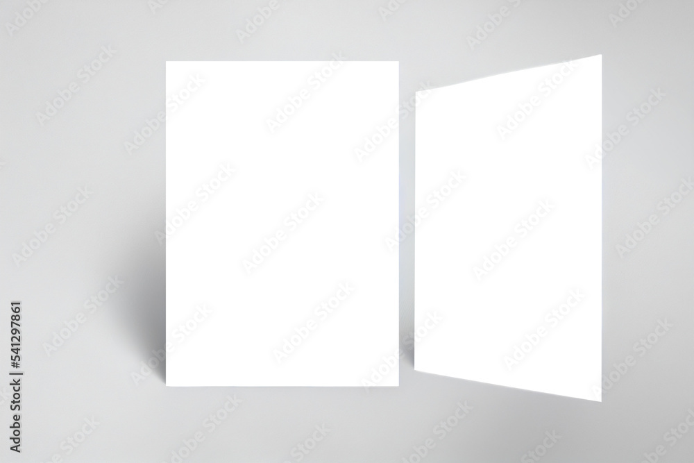 Blank brochure template for presentation layout and design. Flyer mockup for booklet and advertising