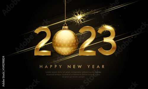 happy new year 2023 poster, banner, website design