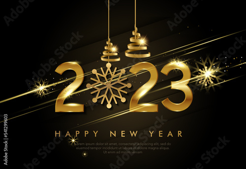 happy new year 2023 poster, banner, website design