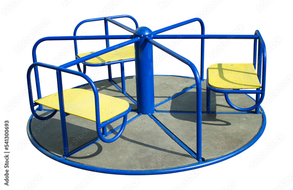Children's carousel, children's playground, carousel on a white background Children's carousel, children's playground, carousel on a white background