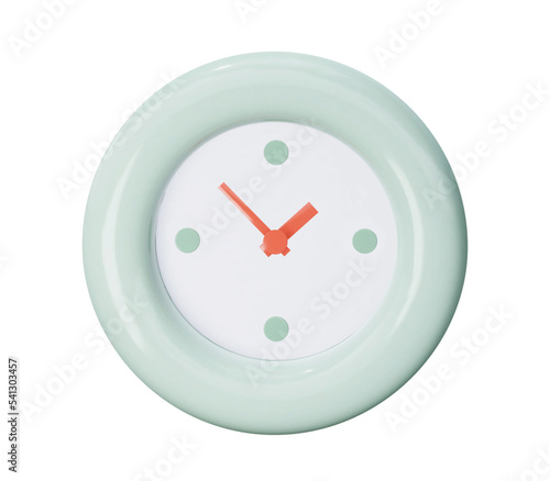 Clock face or time on an isolated background. Realistic vector. The concept of working time accounting. 3d rendered illustration
