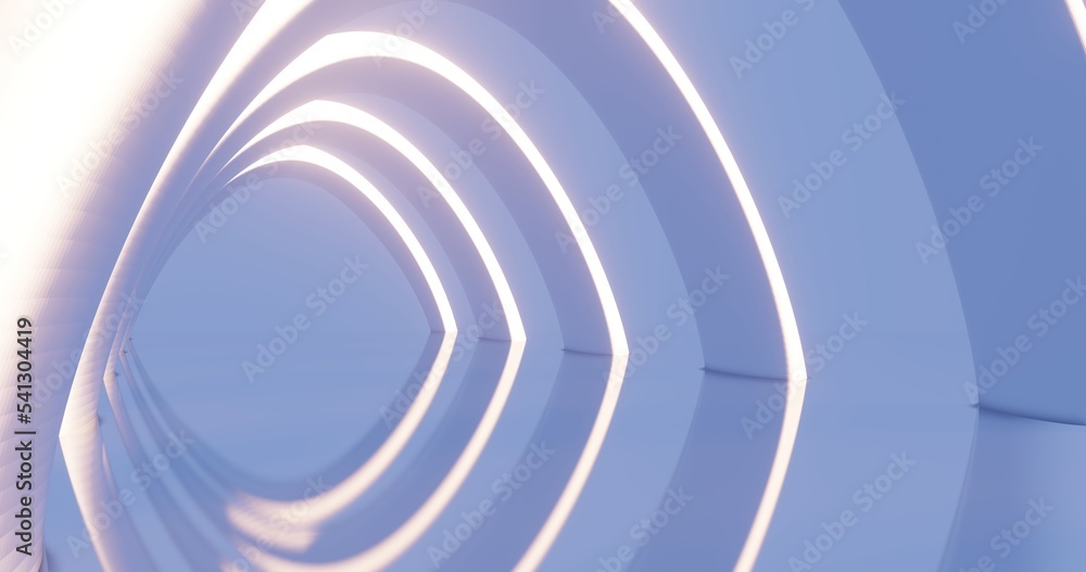 Fototapeta premium Abstract architecture background arched interior 3d render