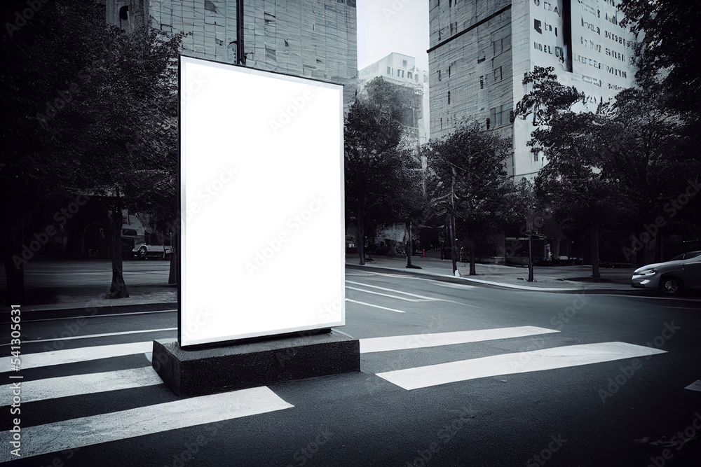 Mockup large billboard, blank billboard located in the city. Located above the ground. Frame canvas Mockup large billboard, blank billboard located in the city. Located above the ground. Frame canvas