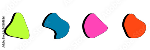 Random blotch, blot. fleck graphic. spot irregular shape. form