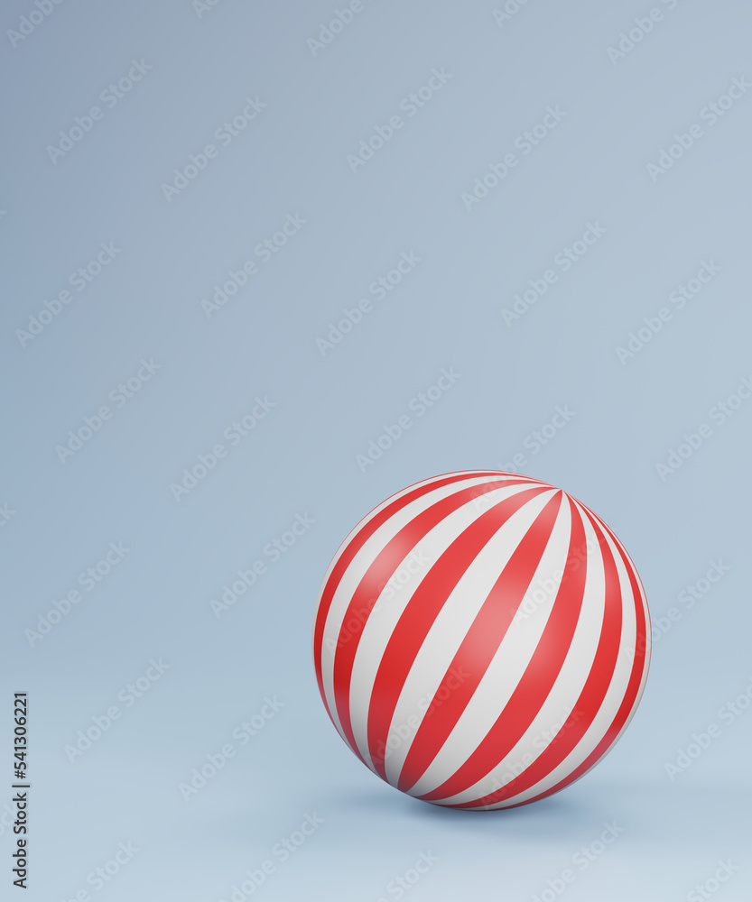 Christmas decoration on light blue background, 3d render Christmas decoration on light blue background, 3d render