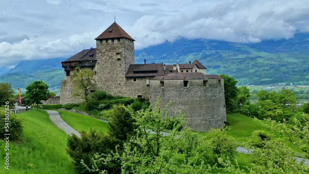most famous medieval castles of Europe - Vaduz castle in Liechtenstein. popular tourist attraction most famous medieval castles of Europe - Vaduz castle in Liechtenstein. popular tourist attraction