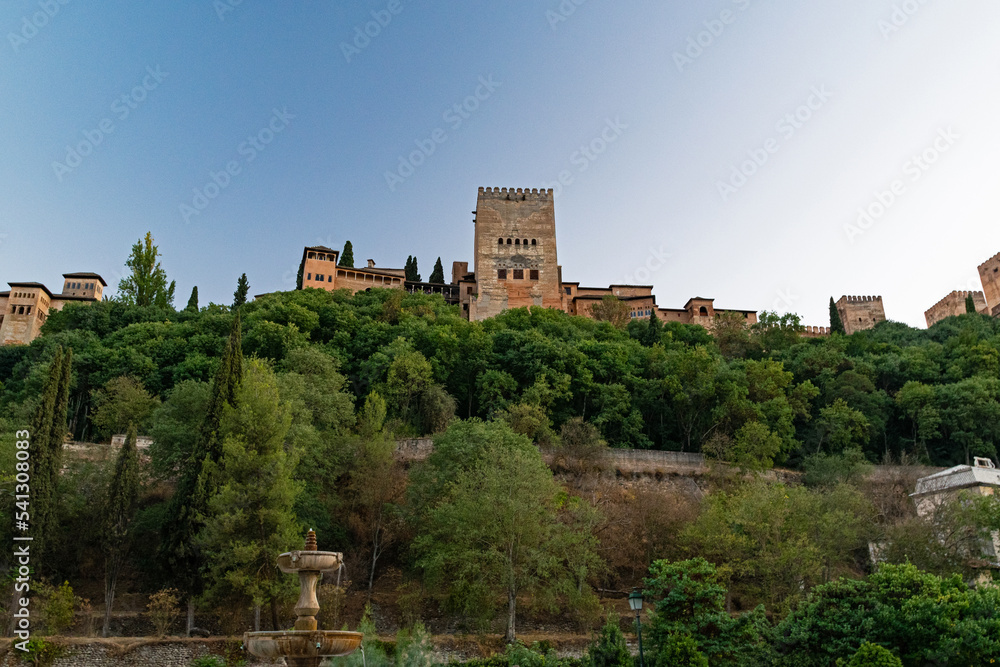 view to the Alhambra in Granada