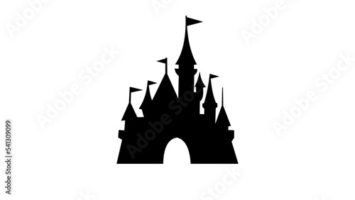 Fairytale castle silhouette