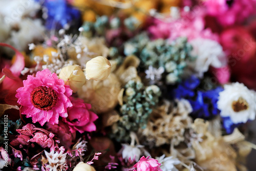 A beautiful background with dried flowers. © agneskantaruk
