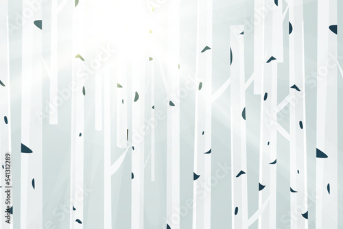 Seamless tree and sun wallpaper trees vector pattern © Alesya