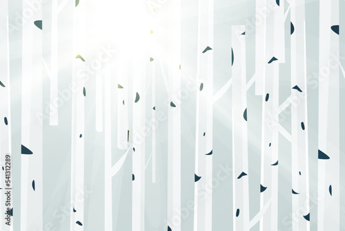 Seamless tree and sun wallpaper trees vector pattern
