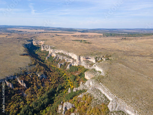 Aerial view of Golyam Dol canyon near village of Kunino,  Bulgaria photo