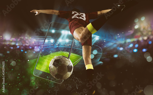 Watch a live sports event on your mobile device. Betting on football matches