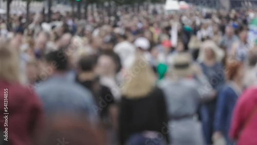 Wallpaper Mural the world's population, overpopulation in cities, a crowd of unrecognizable people Torontodigital.ca