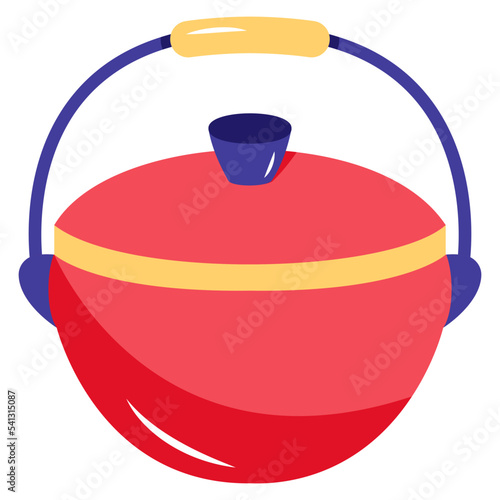 A cooking casserole flat icon design