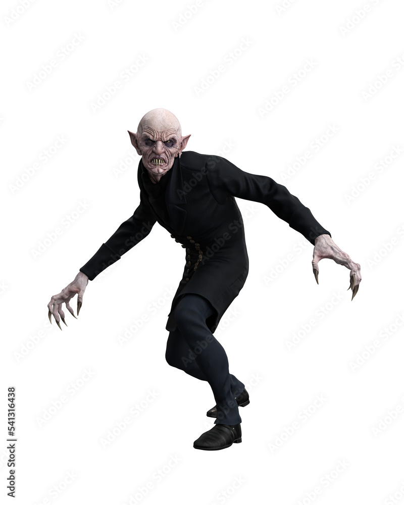 Vampire ready to attack. 3d illustration isolated on transparent background. Vampire ready to attack. 3d illustration isolated on transparent background.