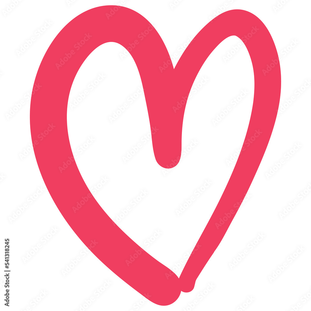 Heart shape doodle. Hand drawn love symbol. Transparent background png. Heart shape doodle. Hand drawn love symbol. Transparent background png.