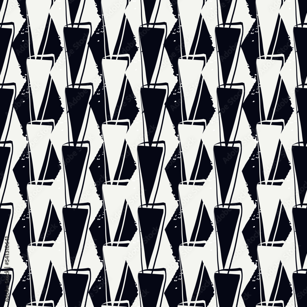 Paint brush triangles ornament. Seamless pattern. Hand drawn geometrical backdrop. Triangular shapes wallpaper. Geometric background. Ethnic motif. Tribal digital paper. Textile print Paint brush triangles ornament. Seamless pattern. Hand drawn geometrical backdrop. Triangular shapes wallpaper. Geometric background. Ethnic motif. Tribal digital paper. Textile print