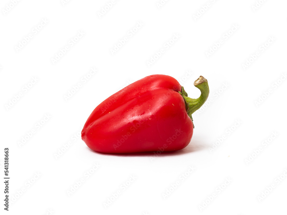 Red Bell Pepper isolated on white background