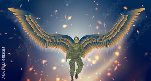 Unbroken warrior of Ukraine