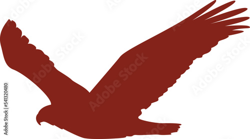 A eagle silhouette for logos and graphic design.