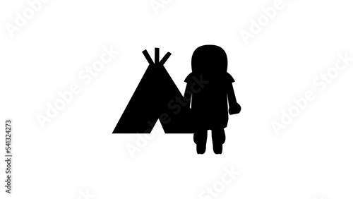 Eskimos silhouette