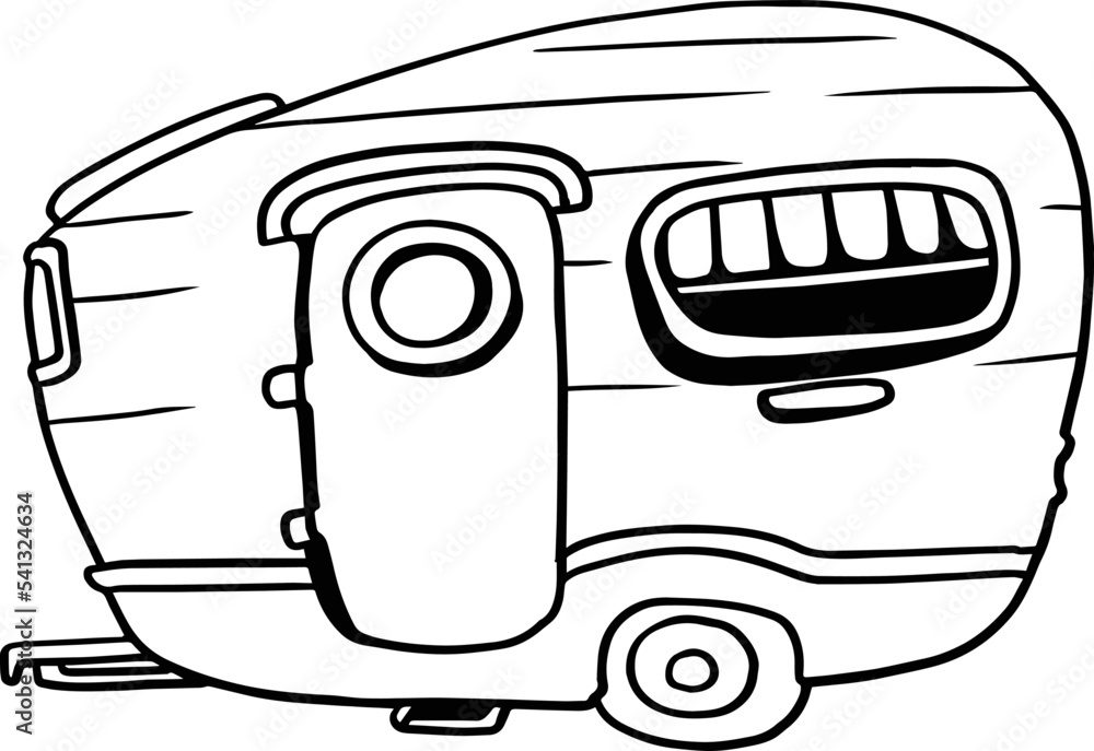 simple camper outdoor holiday camping black and white vector eps file simple camper outdoor holiday camping black and white vector eps file