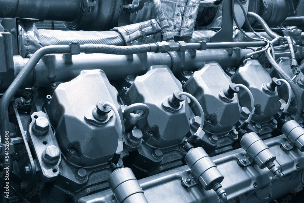 Modern high-tech and efficient engine, gas diesel generator Modern high-tech and efficient engine, gas diesel generator