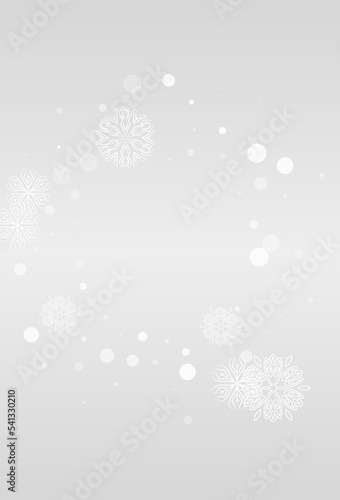 Gray Snowfall Vector Grey Background. Light