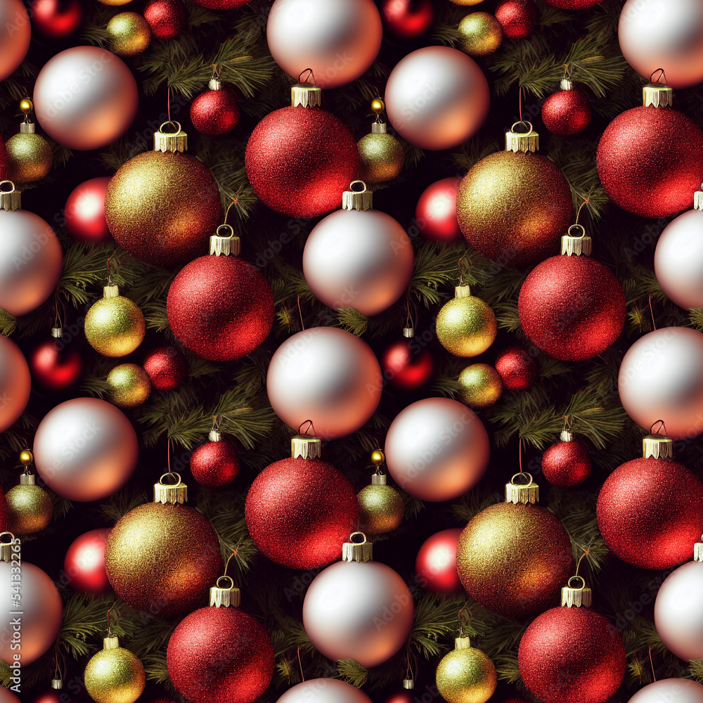 Obraz premium Christmas seamless pattern design. New year package paper