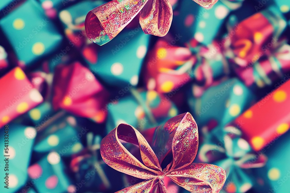 Fototapeta premium Gifts and Presents Seamless Texture Pattern Tiled Repeatable Tessellation Background Image