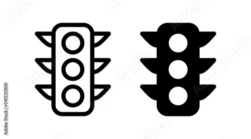 Traffic lights icon. Stoplight symbol. Vector sign.