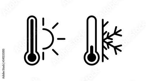 Thermometer icon. Temperature weather symbol. Vector sign.