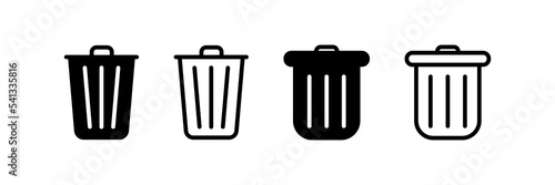 Trash icon. Garbage bin symbol. Vector sign.