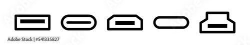 Connector icon. Cable connectors symbol. Vector sign.