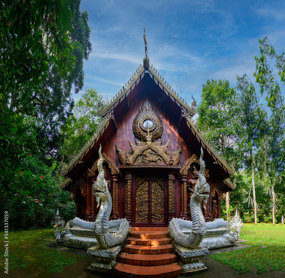 Wat Luang Khun Win Lanna architecture at Mae Wang Chiangmai, Thailand