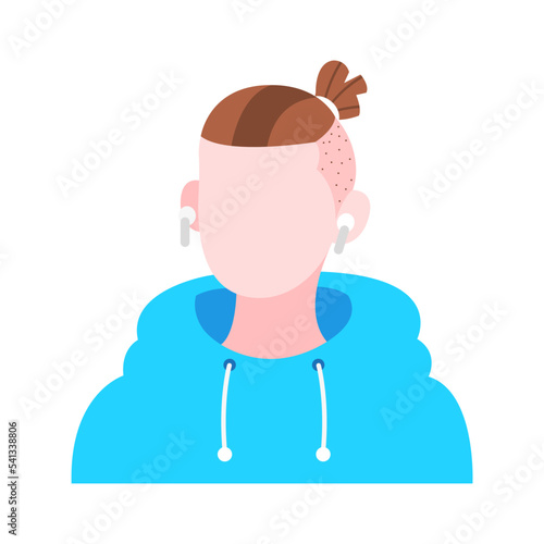 Isolated calve woman head vector illustration