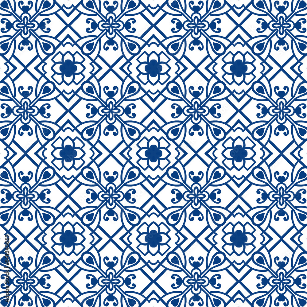 pattern with flowers  blue stripes on a white background  and rectangular frames, indigenous tribes, designed for use in textiles, fabric patterns, curtains, carpets, bags, clothes and others.