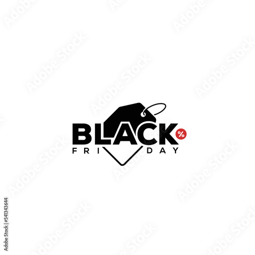 Black Friday logo for advertising, icon, discount tag, level, vector logo template