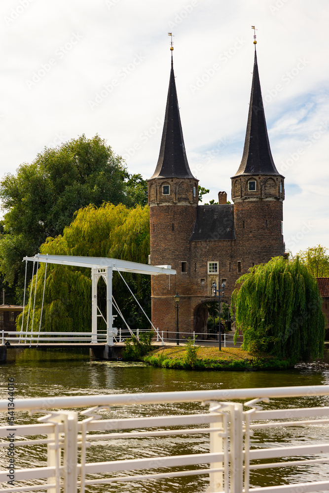 Medieval Eastern Gate building, Oostpoort, in city of Delft in Dutch province of South Holland