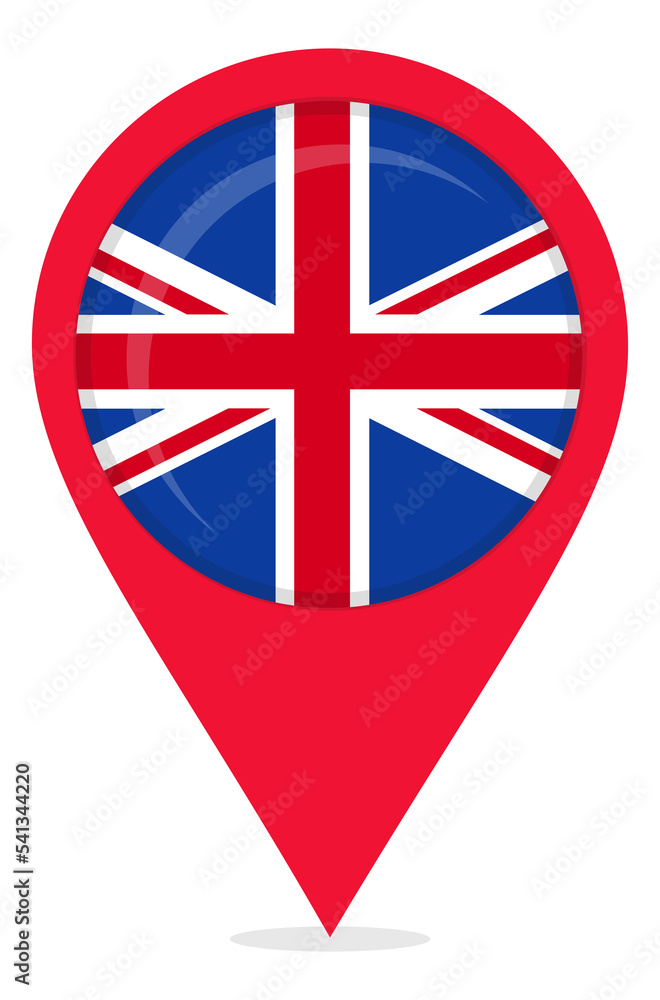 Map pin icons of United Kingdom's national flags Map pin icons of United Kingdom's national flags
