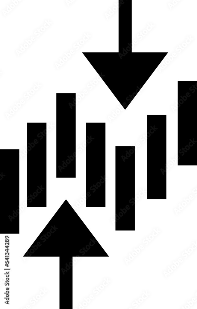 Stock market graph vector illustration on white background..eps Stock